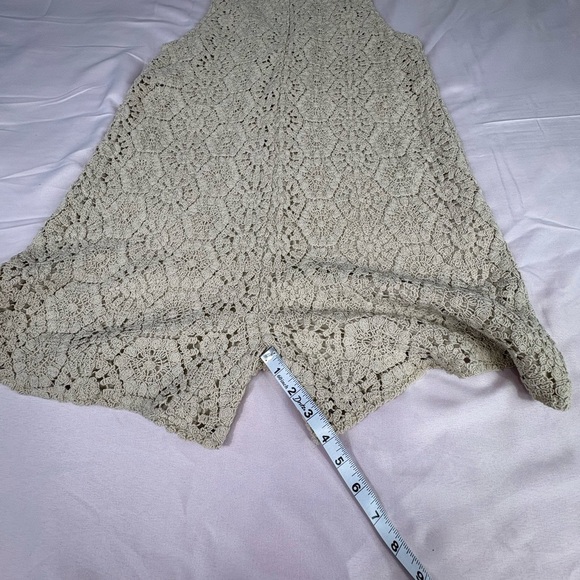 Zara Beige Textured Lace Blouse - Picture 6 of 9